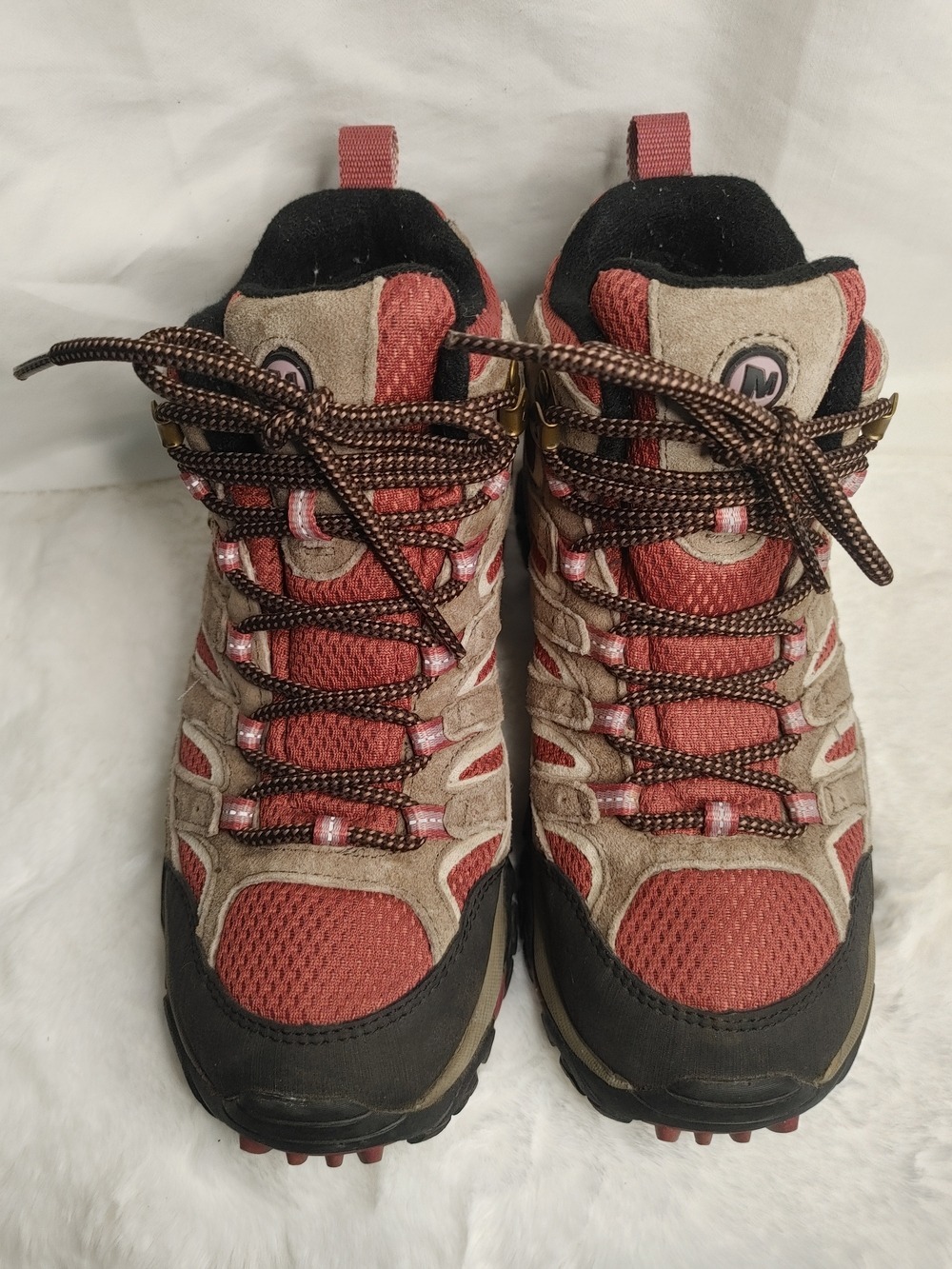 Merrell Boulder Blush Moab 2 Mid Waterproof Hiking Trail Shoes 6.5 - Picture 2 of 9